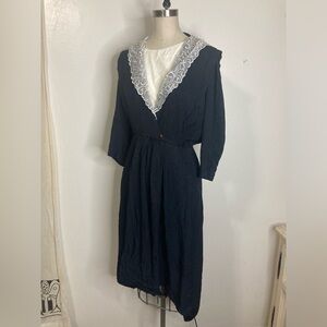 Vintage lace collar gothic dress